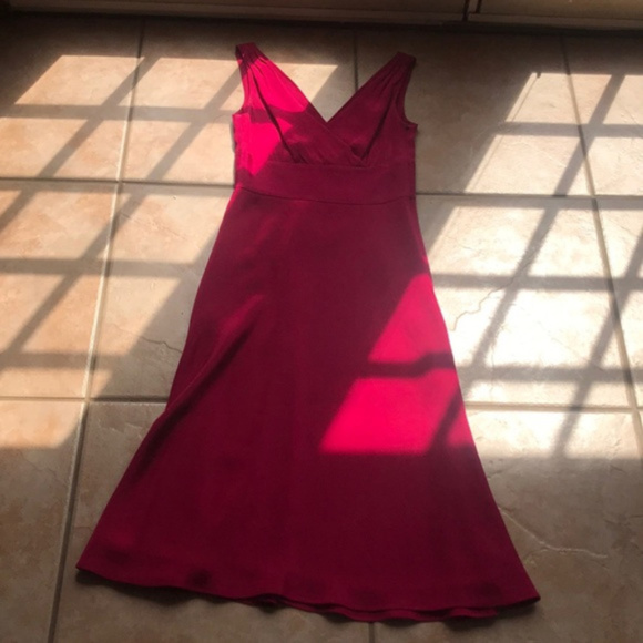 J. Crew Magenta Pink Sophia Cocktail Dress in Silk Tricotine Size 0 - Picture 2 of 6